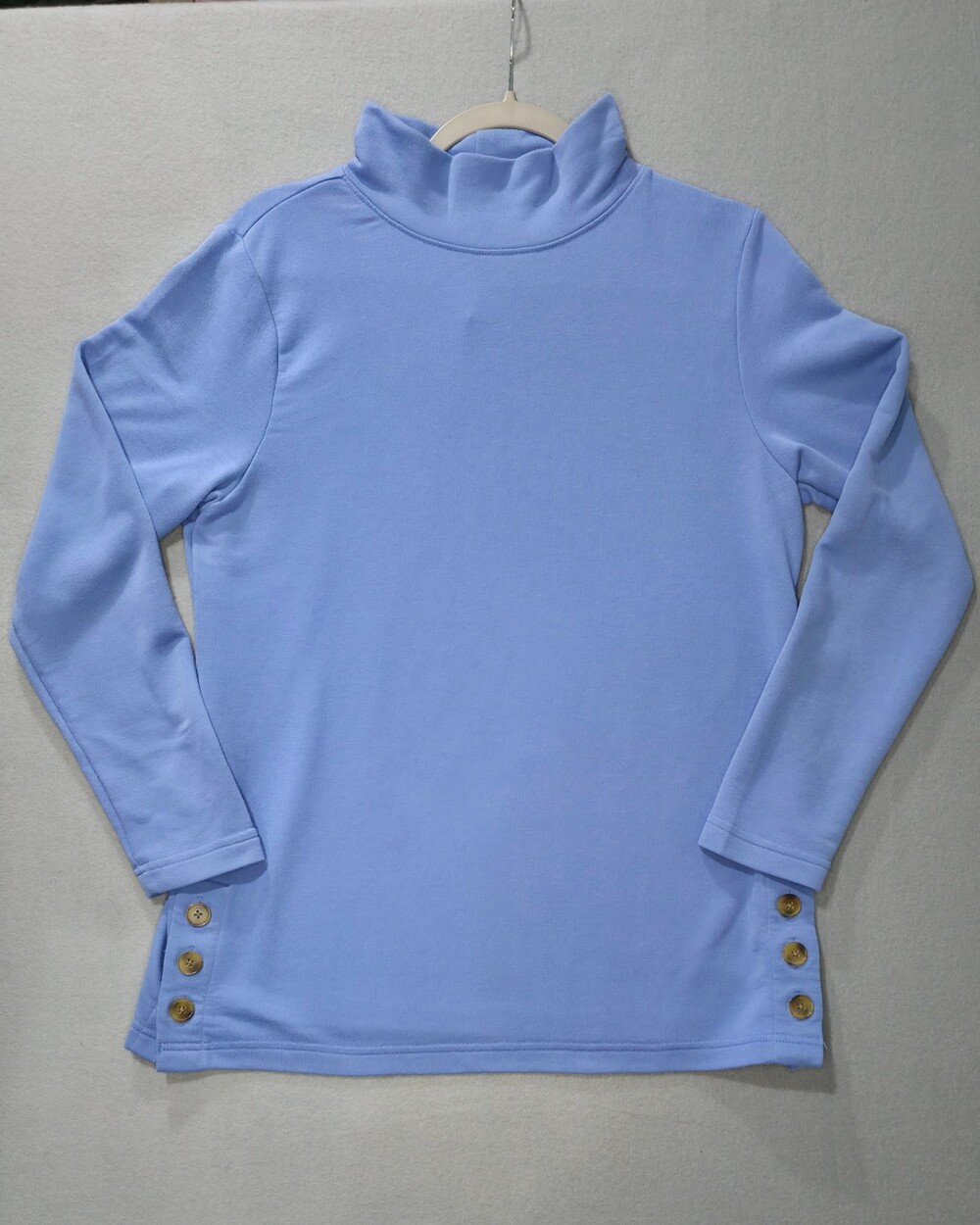 St John’s Bay Women’s Light Blue Mock Turtleneck Top - Size M